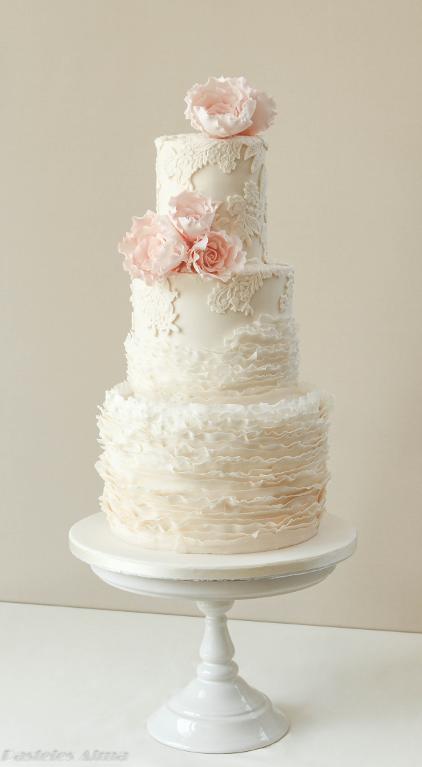 Frills and roses cake by Craftsy member uta.seile1270115