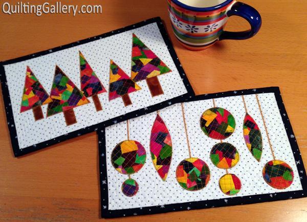 Patchwork Christmas Mug Rug pattern