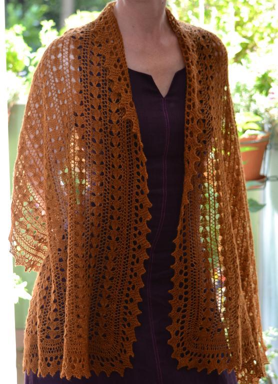 Lace Honey Melon Shawl on Bluprint!