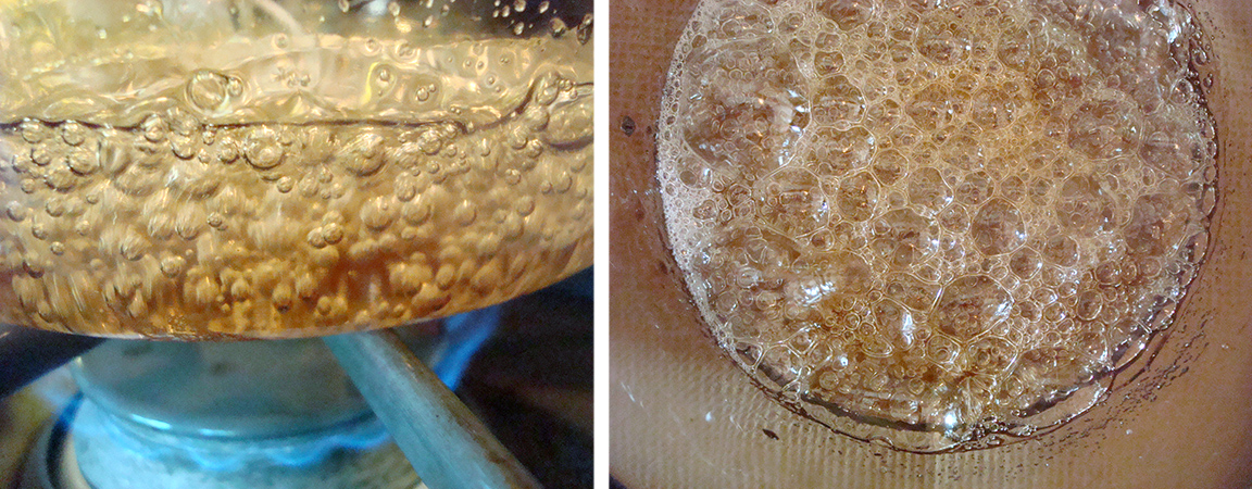 Sugar syrup boiling
