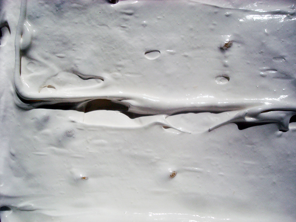 Nougat in pan to cool