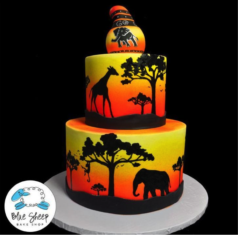 Amazing African safari cake design on Bluprint!