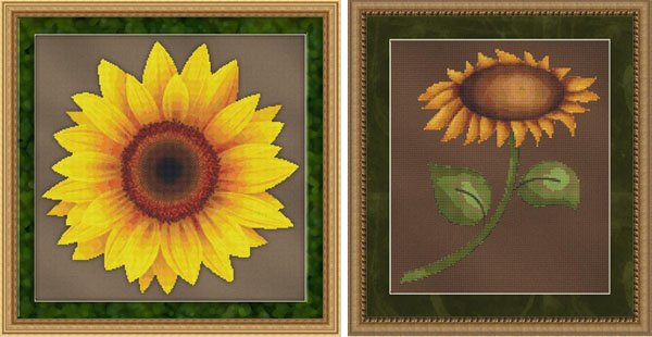 Sunflower cross stitch