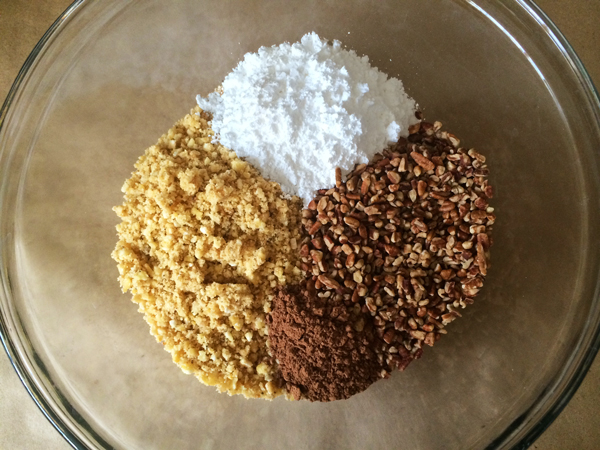 Dry ingredients for bourbon balls