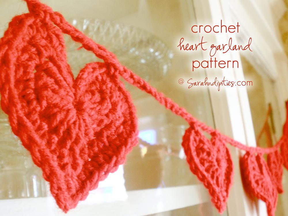 Crochet Heart Garland