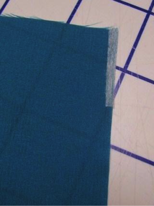 Fold the hem over