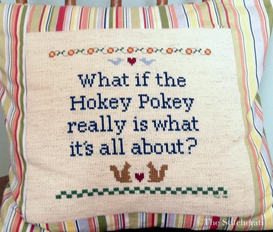 Hokey Pokey Cross Stitch Sampler