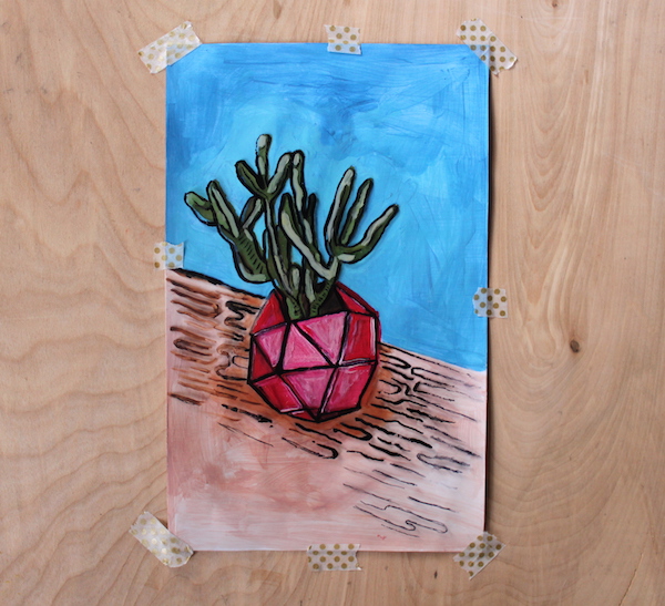 acetate - acrylic painting -