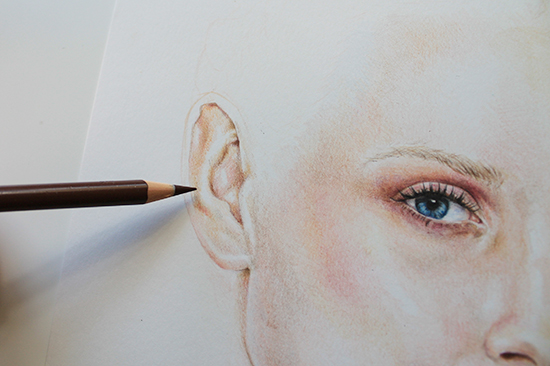 How to draw skin with colored pencils (Faber Castell Polychromos)  Colored  pencil tutorial, Colored pencils, Blending colored pencils