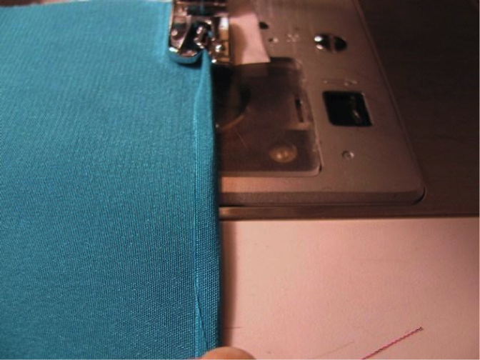 Slowly stitch the hem