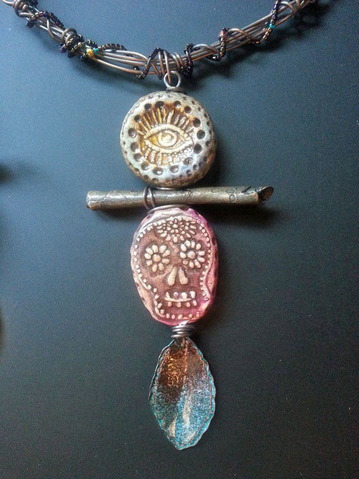 Staci Louis Smith sugar skull necklace