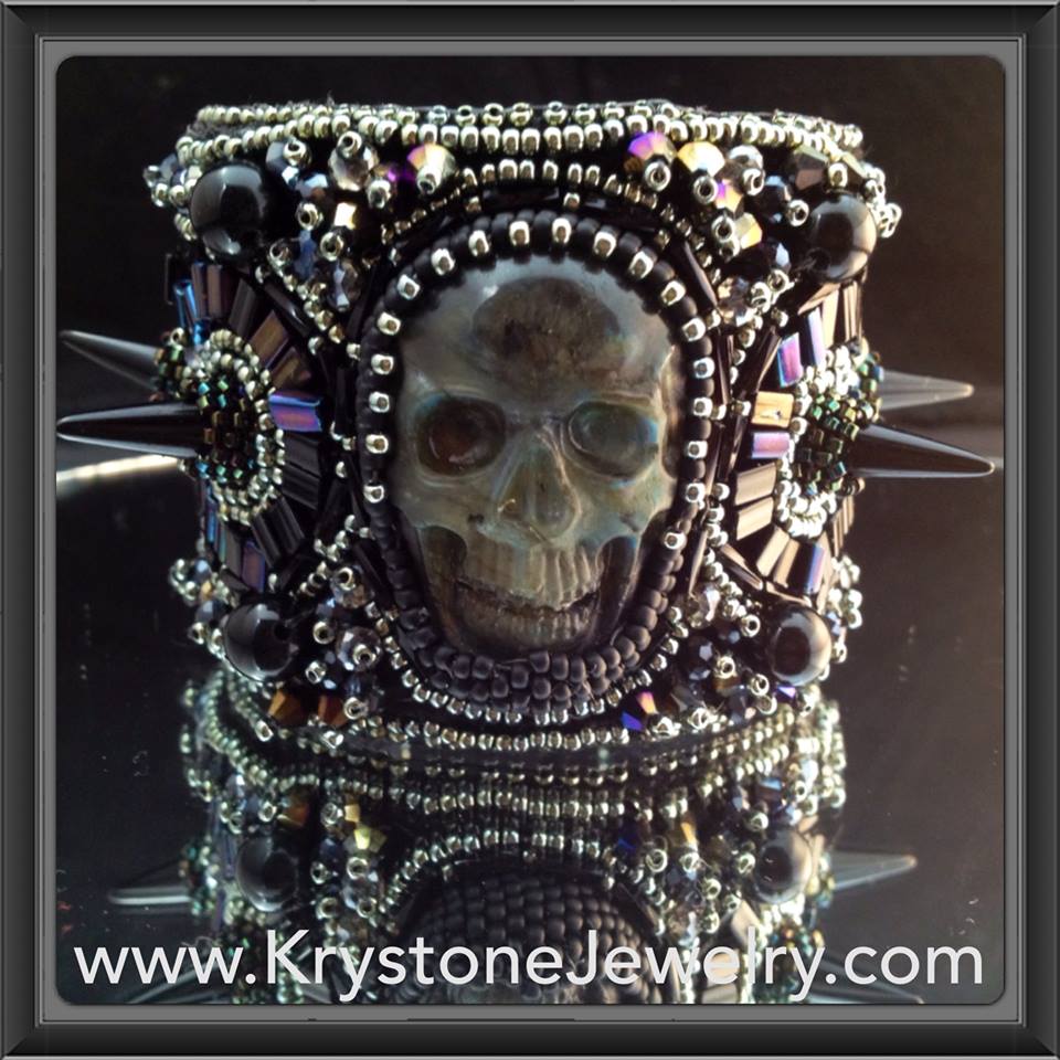 Wendy V. beaded skull bracelet COOL