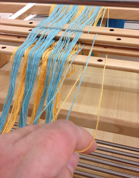threading two warp layers