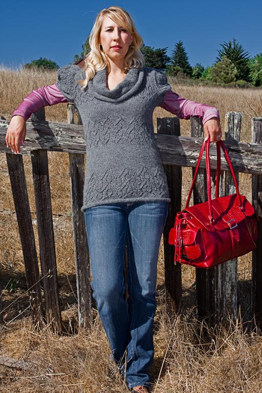 Charlie Cowl Neck sweater knitting pattern