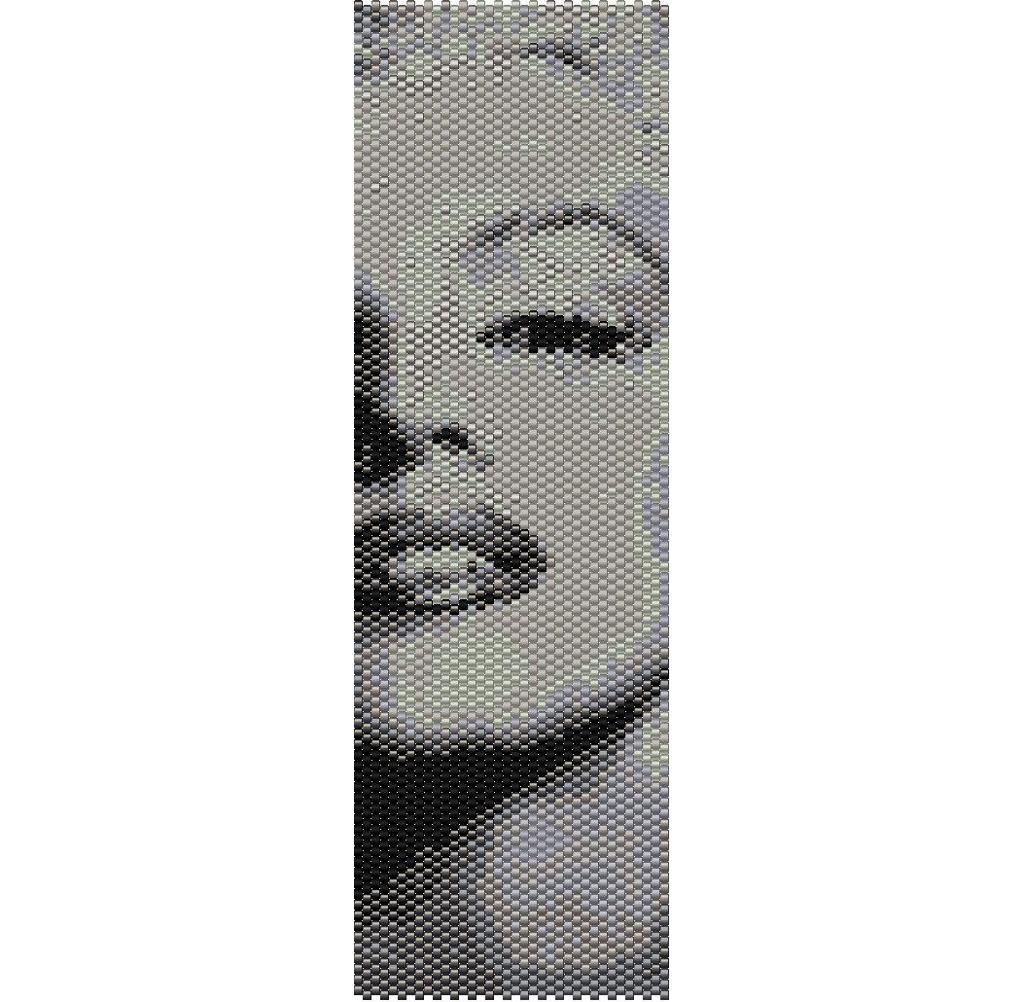 Marilyn Monroe peyote bracelet pattern