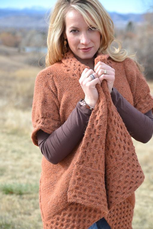 Honeycomb Swing coat knitting pattern