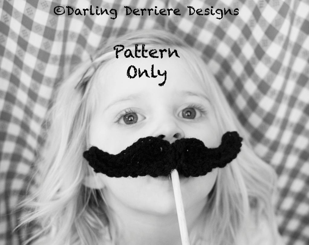Mustache Applique crochet pattern