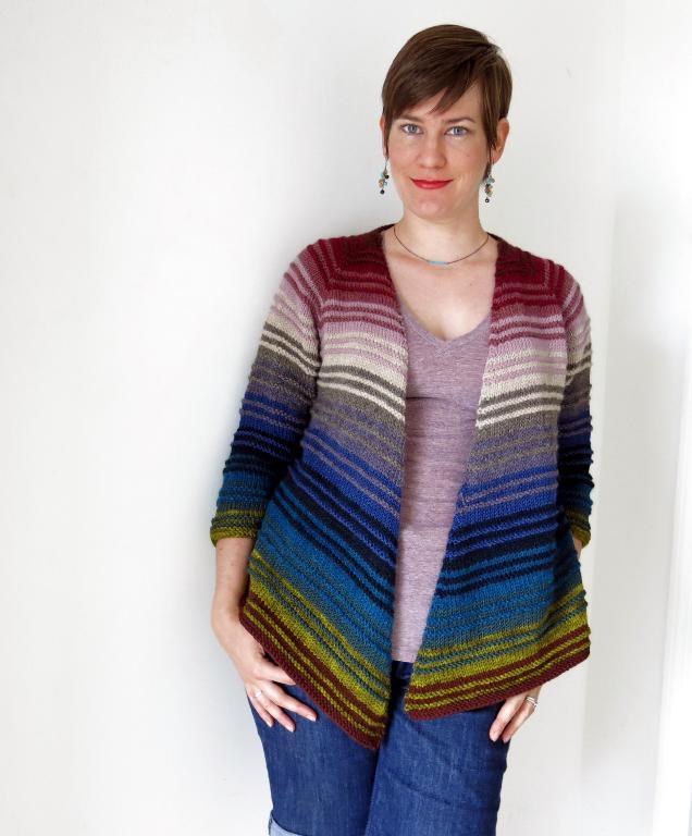 Irisa Striped Cardigan Knitting Pattern