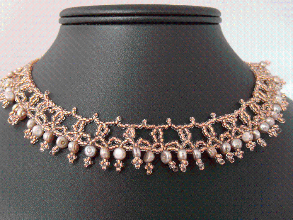 Queen Margaret's Beaded Lace Necklace