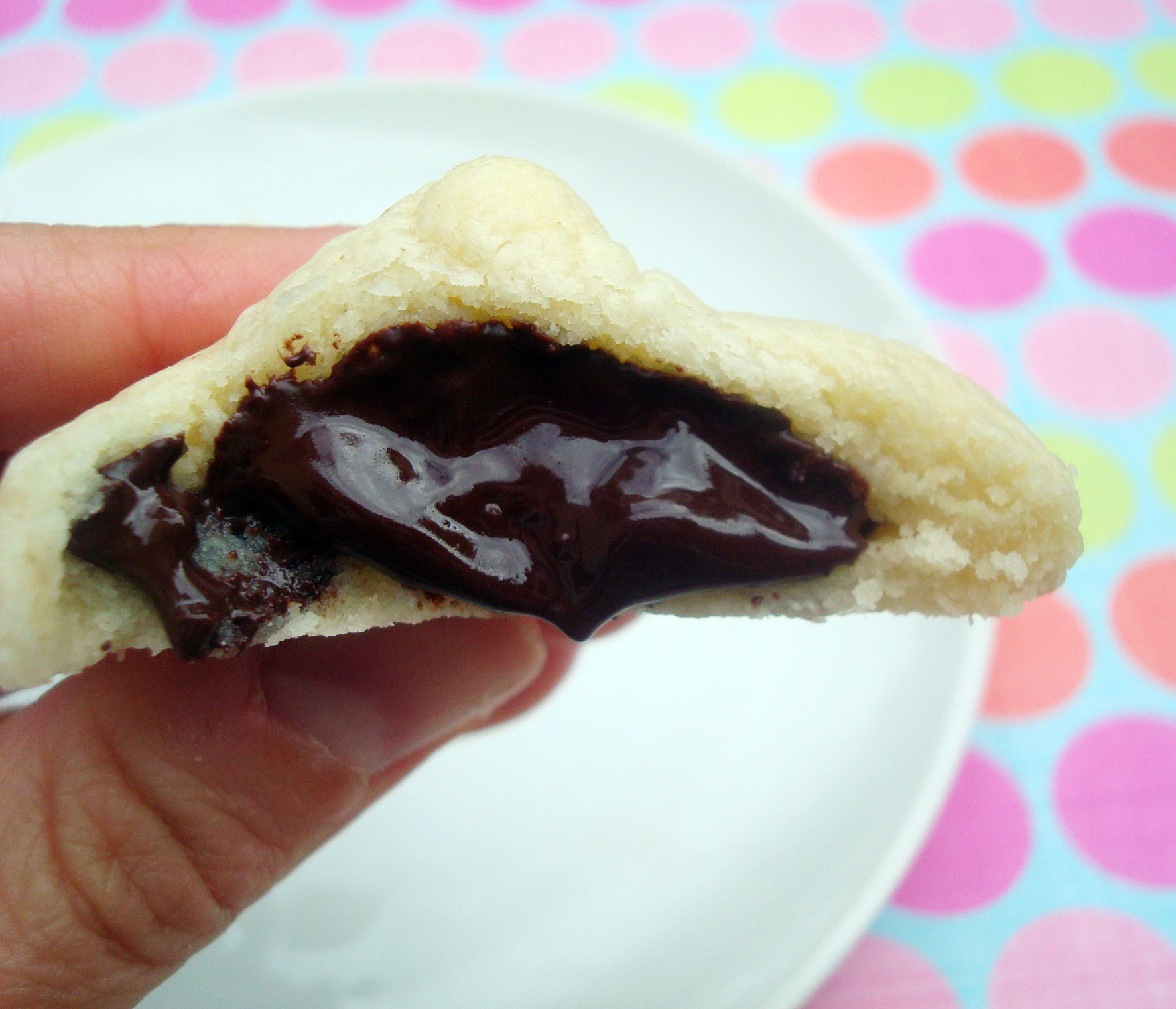 Chocolated-filled cookie