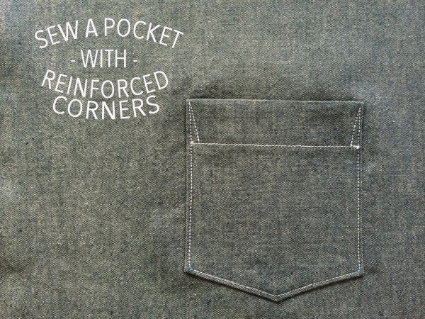 how to sew a pocket with reinforced corners