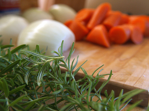 rosemary with onion  and carrot 
