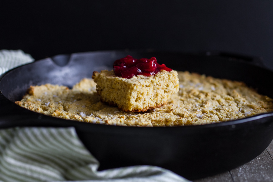 Gluten-Free Cornbread With Cherry Preserves