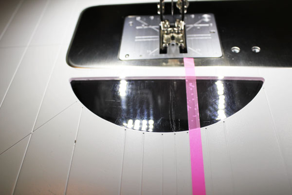 use tape to mark seam allowance