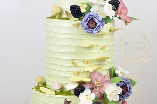 Woodland Wedding Cake by Juniper Cakery