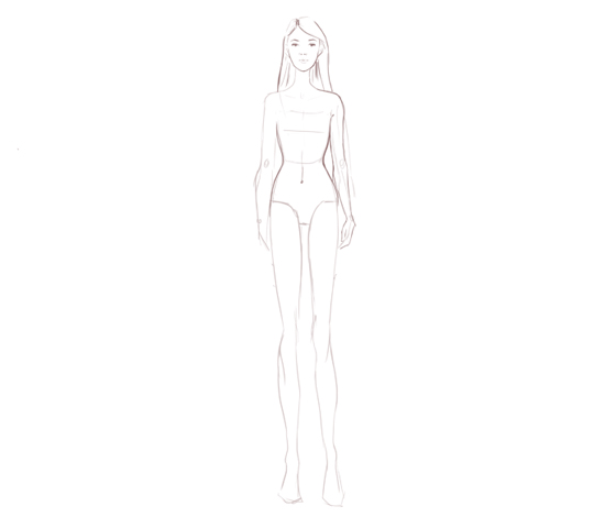 Fashion Model Sketch Vector Art, Icons, and Graphics for Free Download