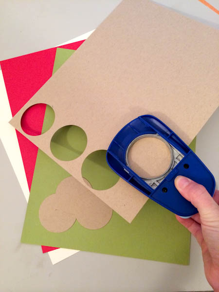 Pieces of Card Stock With Circle Punch Cutter