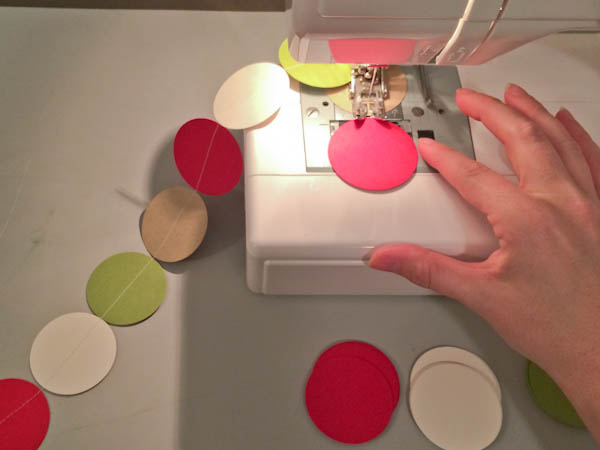 Making DIY Holiday Garland on a Sewing Machine