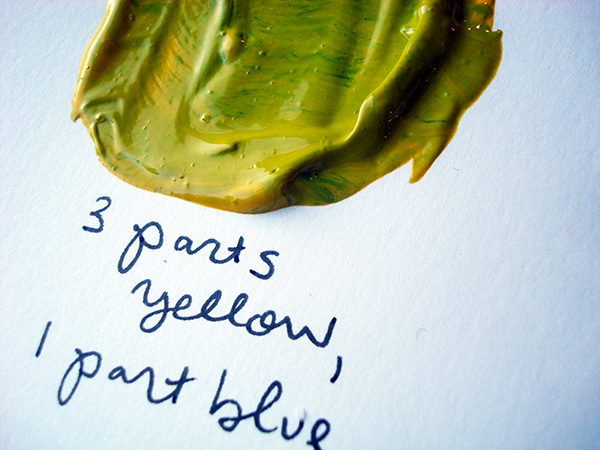 More yellow than blue