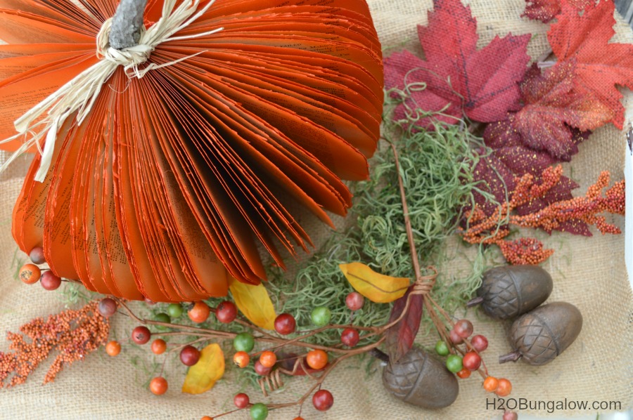 DIY Paper Pumpkin Made From Repurposed Book Pages