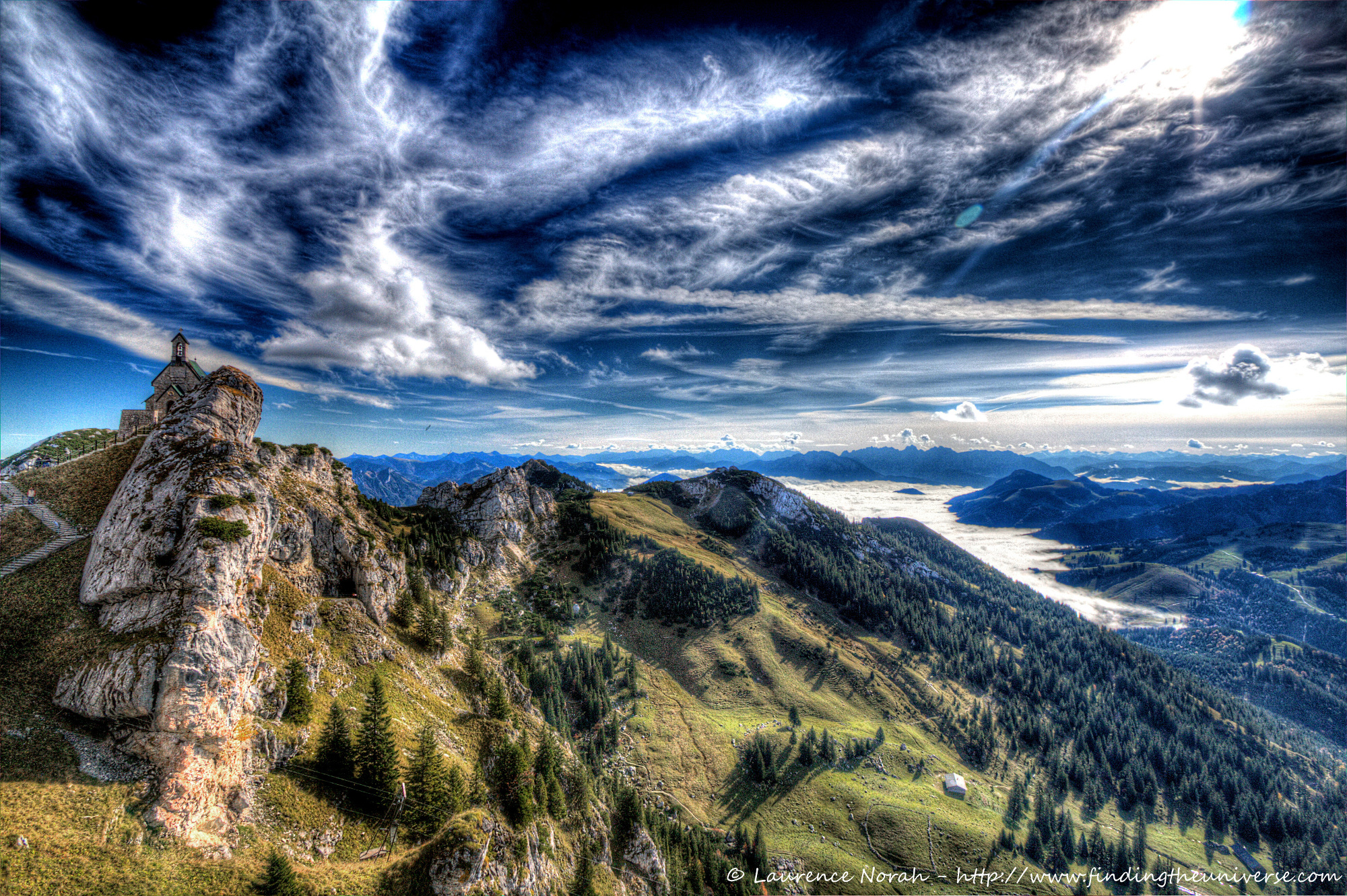Church on top of the world in Germany