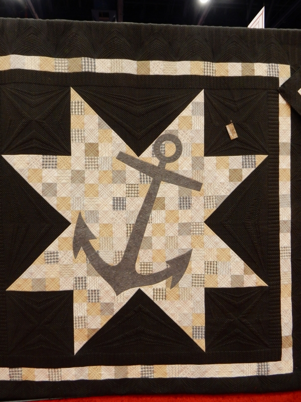 This anchor design by Lisa Bongean of Primitive Gatherings features her upcoming Moda collection Lakeside Gatherings.