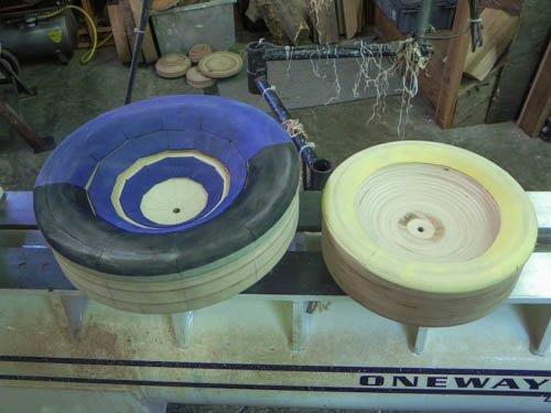 These larger chucks are seldom used but are handy for turning large bowl and platters. 