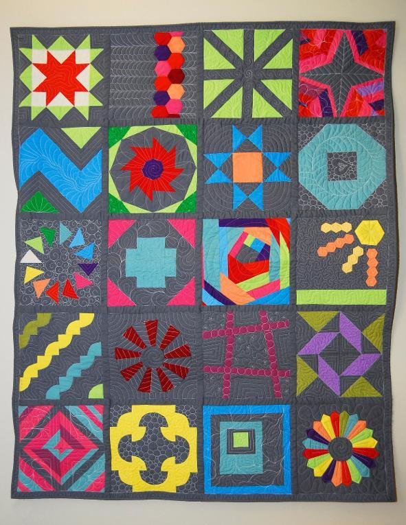 Free Motion Sampler Quilt