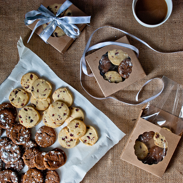 Gingersnaps and Cranberry Orange Shortbread