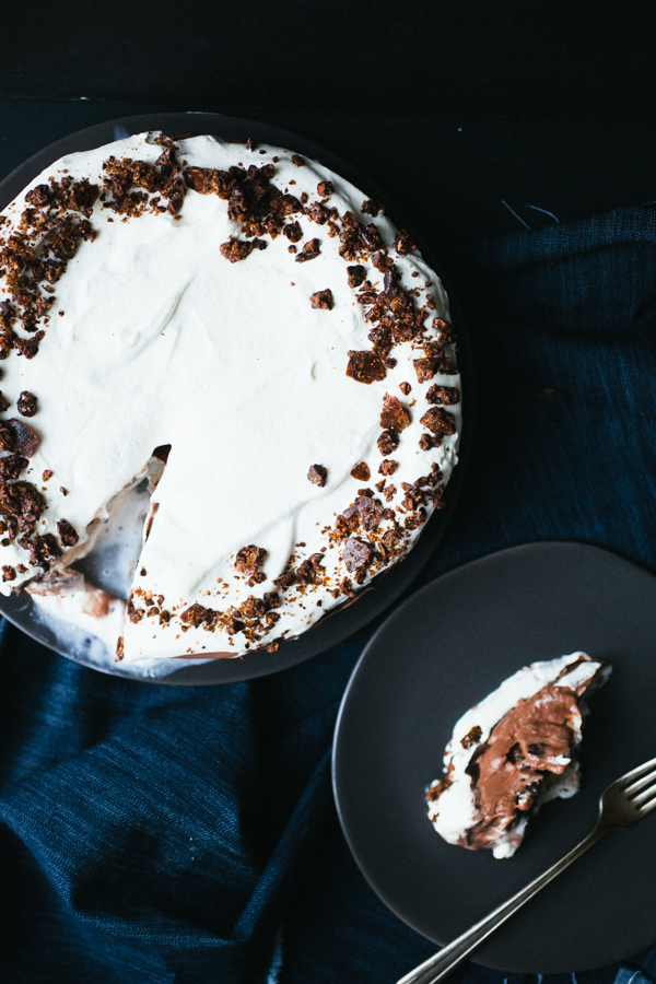 Hot fudge ice cream cake