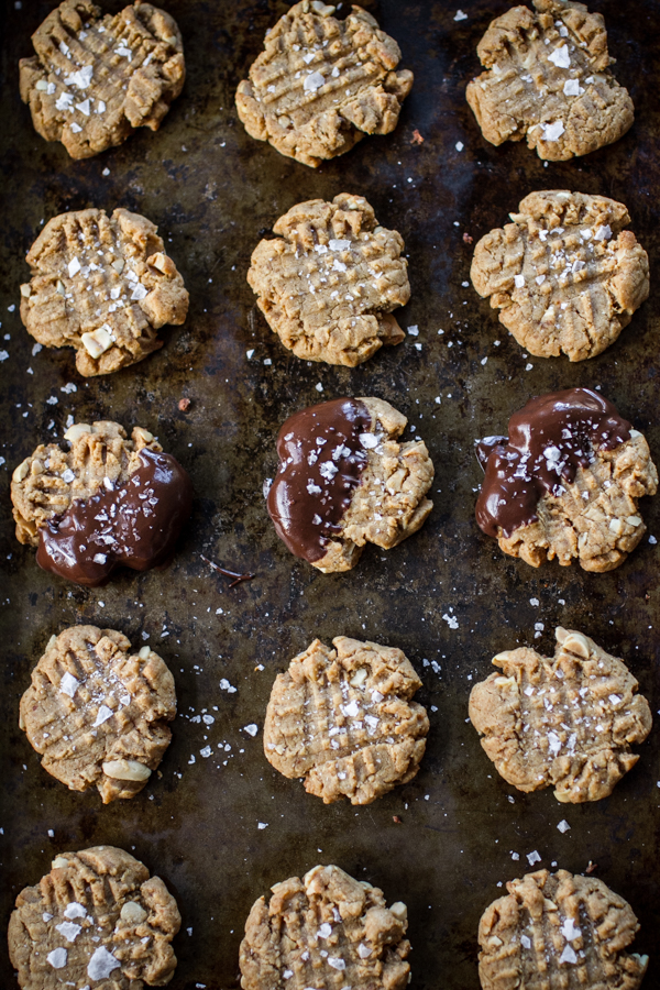 Flourless Peanut Butter Cookies With Sea Salt