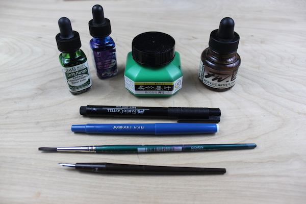 tools for ink drawing