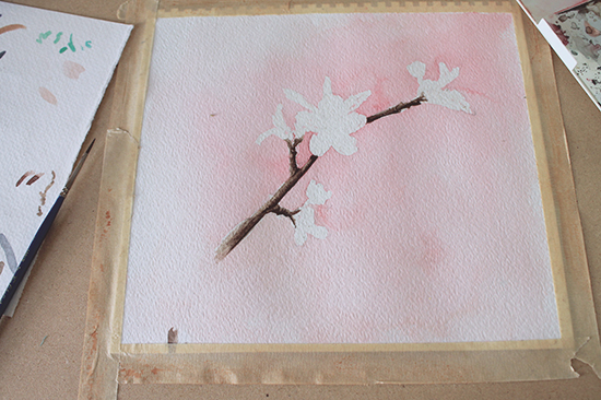 painting detailed branches