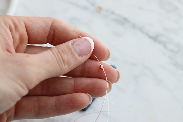 Adding beads to the Long button pendant