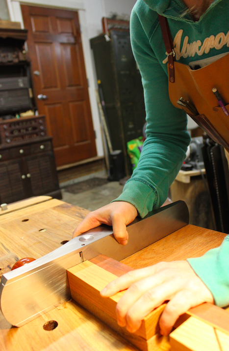 using the bench hook as a shooting board