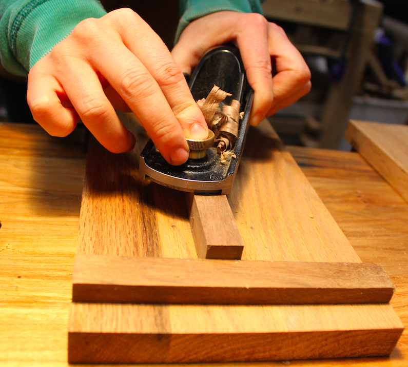 Use your bench hook as a planing stop for small items