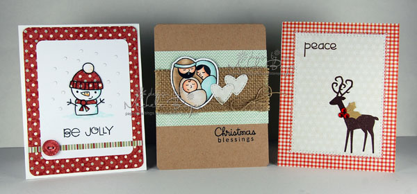 Trio of Stamped Christmas Cards