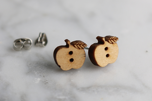 Wooden Apple Studs complete