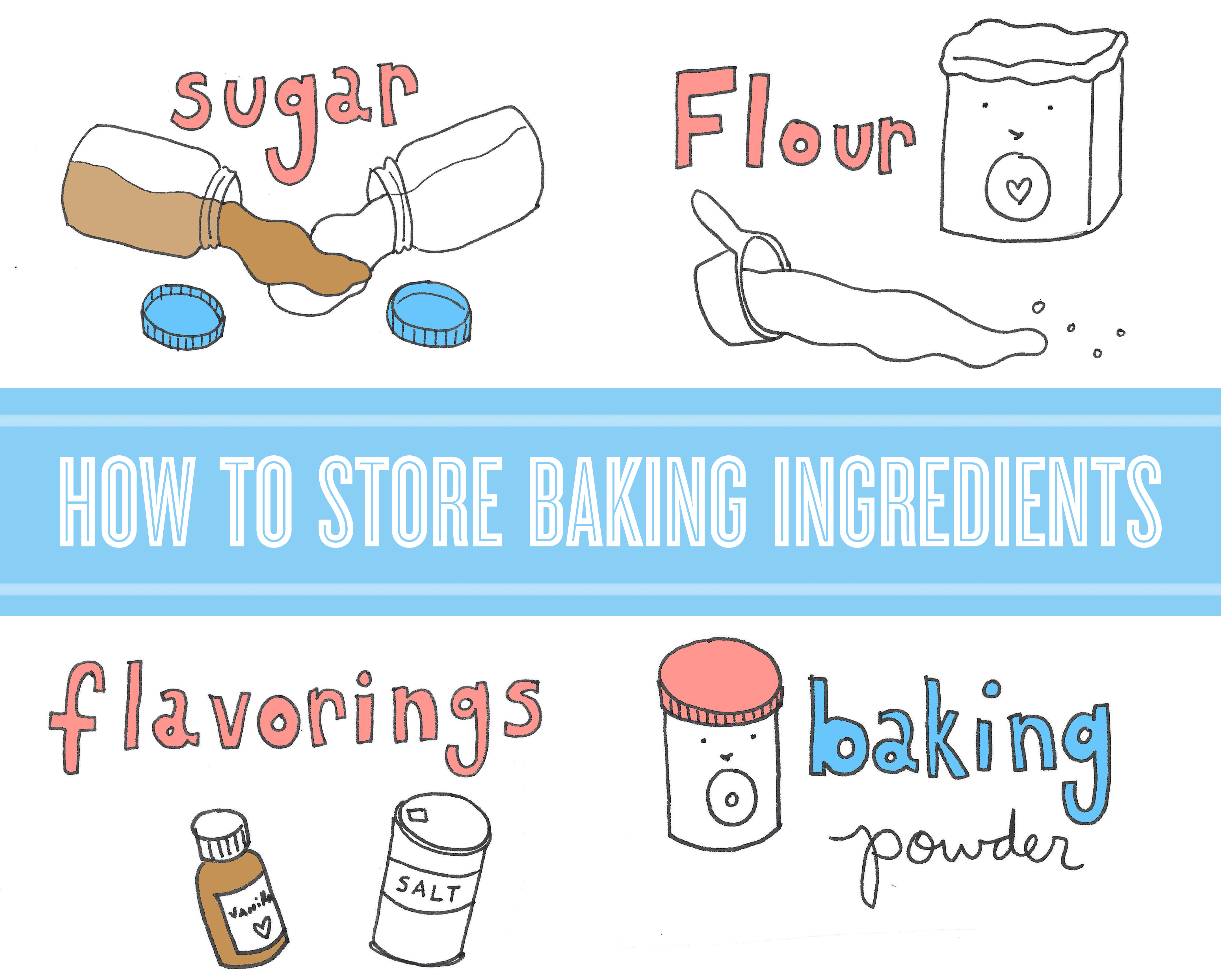 Storing baking ingredients