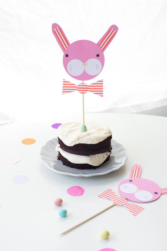 bunny cake topper DIY